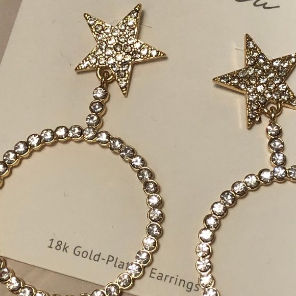 Star Hoop Earrings  by ETTIKA - Picture 5 of 16